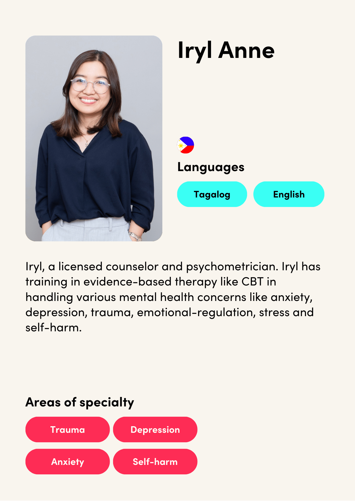 T&S Microsite Clinician Profile - Iryl Anne