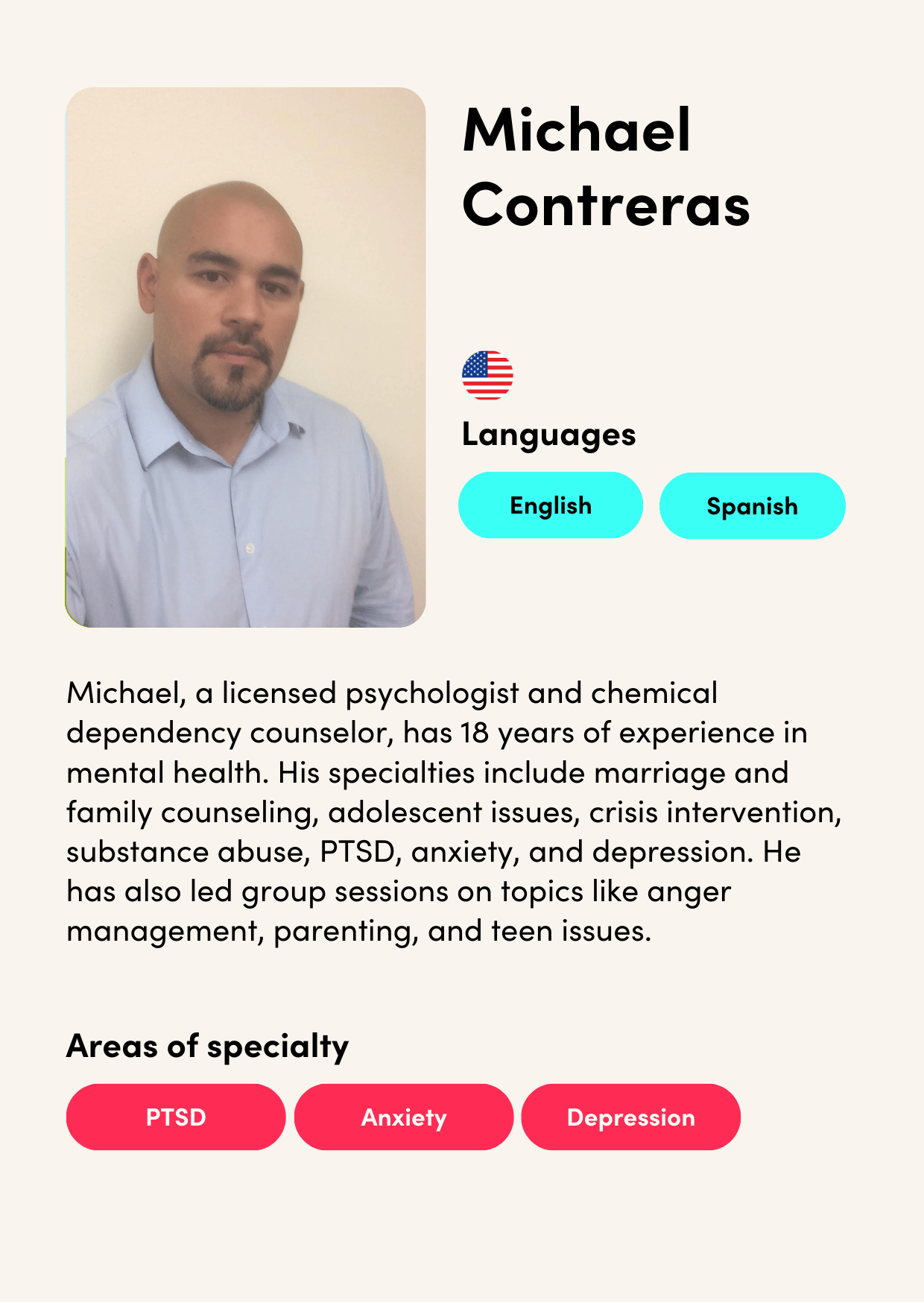 T&S Microsite Clinician Profile - Michael